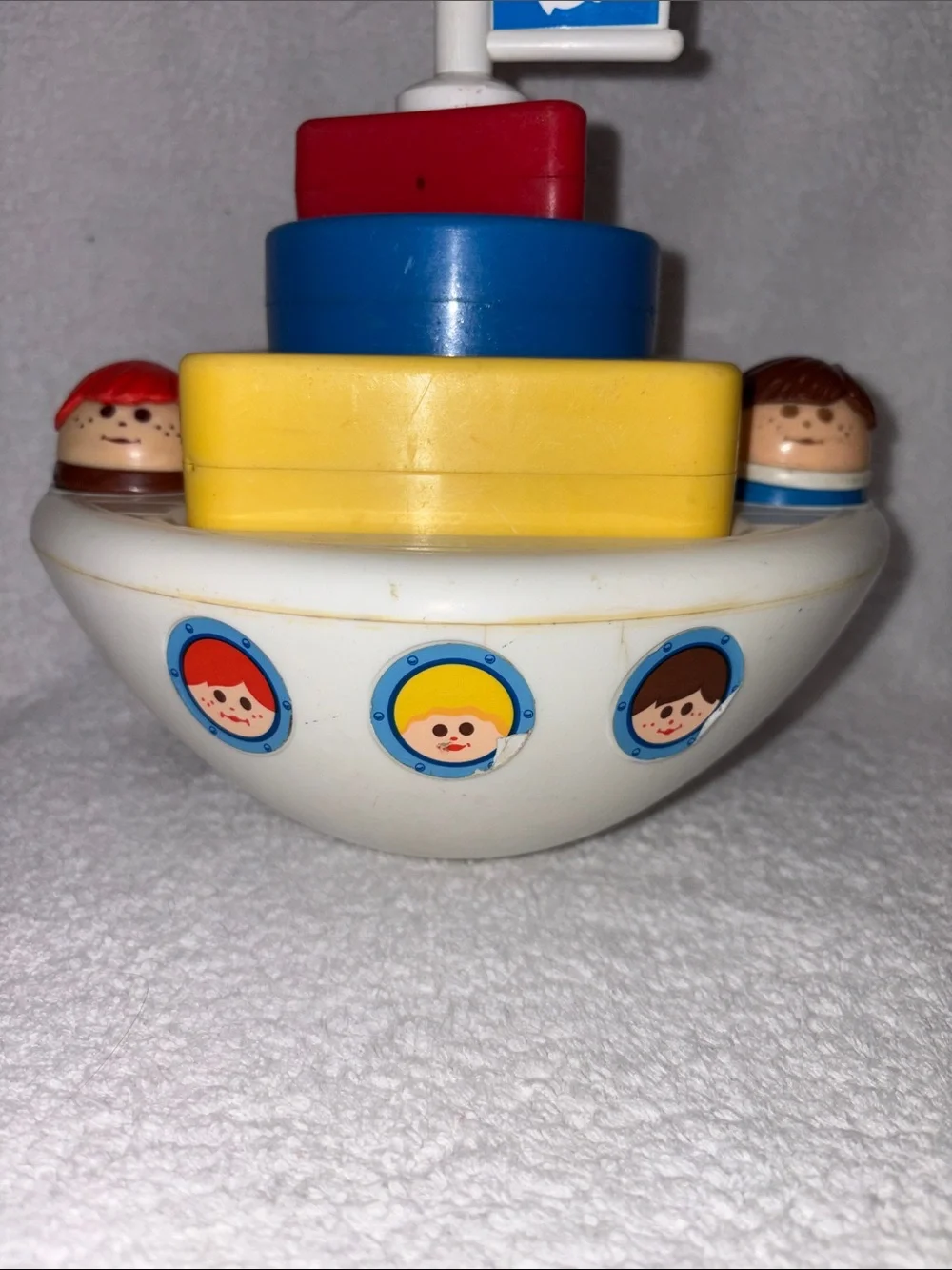 Little tiles Stacking Boat Shape Sorter Toy vintage